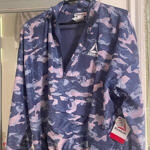 Reebok Camouflage Ski Jacket in Blue and Pink
